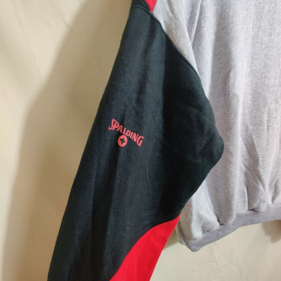 SPALDING Mens Vintage Multicolor Full Zip Color Block Cowl Neck Sweater Jacket M - Picture 10 of 10